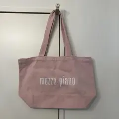 mezzo piano ピンク トートバッグ