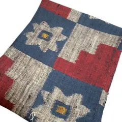 K132 名古屋帯 カジュアル 青 グレー