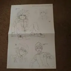 ダンガンロンパ　両面ポスター#ダ　苗木誠&十神&石丸