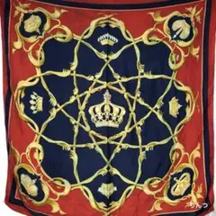 HERMES エルメス カレ90 シルクスカーフ 王冠モチーフ クラウン