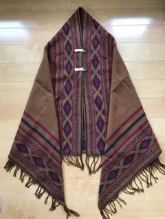 ポンチョ風ストール