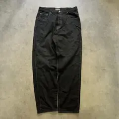 【W34】90s GUESS ゲス ブラックデニムパンツ 後染め