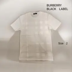 BURBERRY BLACK LABEL チェック柄白 Tシャツ Size 2