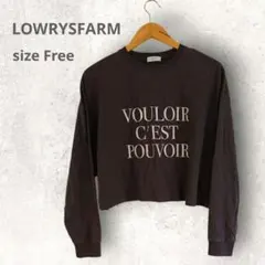 秋服 ☆ ローリーズファーム　ショート丈 ロゴプリント ロングTシャツのサムネイル