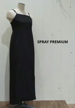 スプレイプレミアム SPRAY PREMIUM キャミワンピ ブラック 裏地付き