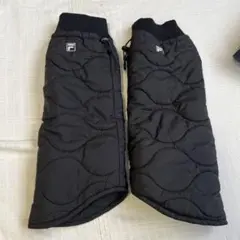 FILA ブラック キルティング レッグウォーマー