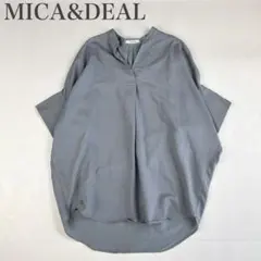 MICA&DEAL】コットンブロード バンドカラーワイドテントシャツ FREE 