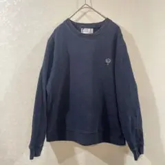 紺色 トレーナー M ネイビー ワンポイント コットン95 カジュアル 美品