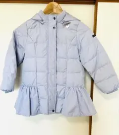 プティマイン　ペプラム　ダウンジャケット　水色　　ライトブルー　120