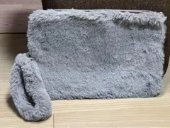 ⚫︎フェイクファーグレー クラッチバッグ