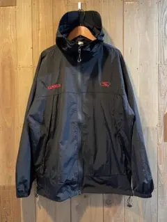 刺繍ロゴ ナイロンフーディー / テック系・ストリート