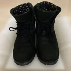 Timberland 블랙 누벅 도트 무늬 접기 팀버랜드