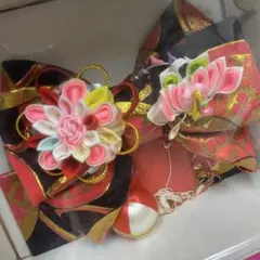 シミ汚れなしの美品☆呉服店の展示品　豪華な飾りが美しい♡七五三　結び帯　呉服店
