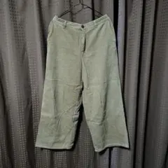 ベージュコーデュロイ ワイドパンツ