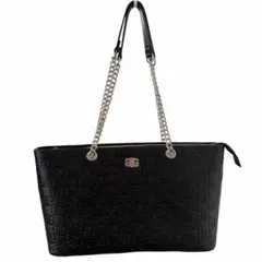 【美品】GYDA EMBOSS トートバッグA4収納可能 ブラック 就活 仕事