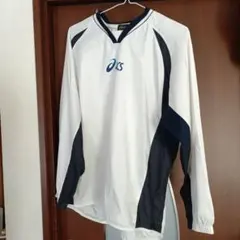 ［男女兼用・美品］asics 長袖 Vネック ユニフォーム(練習着)
