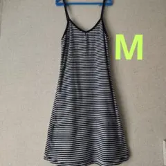 ストライプ キャミソールワンピースM