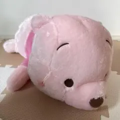 くまのプーさん　赤いほっぺ　寝そべり　ギガジャンボ　桜カラー　ぬいぐるみ