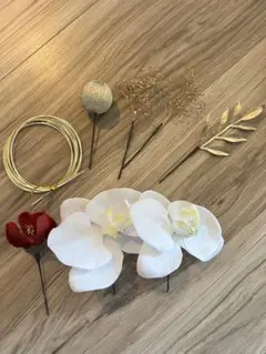 人工花髪飾りセット 6点　和装