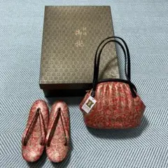 【新品タグ付き】高級和装用バッグと草履セット