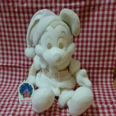 ミッキーマウスぬいぐるみ(オフホワイト＆ホワイト)