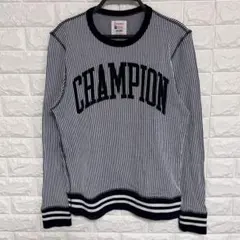 Todd Snyder×Champion 長袖Tシャツ M ストライプ ロゴ