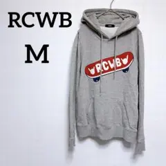 RCWB【M】スケートボードプリント パーカー グレー シンプル