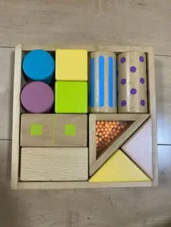 カラフル木製積み木セット
