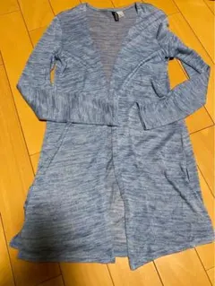 H＆M薄手ブルーロングカーディガン M