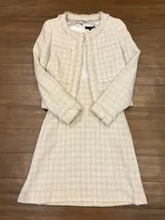 anyfam ノーカラーツイードジャケット　ワンピース　フォーマルセット　訳あり