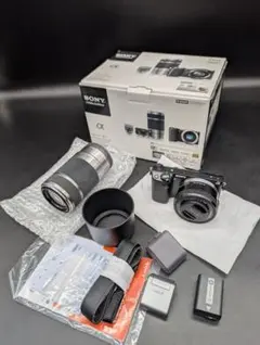 SONY NEX6 ミラーレスカメラ レンズ:55-210mm 純正ストラップ付 SONY NEX6 ミラーレスカメラ レンズ:55-210mm 純正ストラップ付 - メルカリ