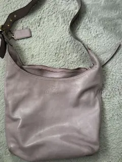 COACH 薄紫色 レザー ショルダーバッグ