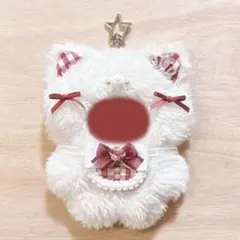 ちびぐるみ にじぱぺっと ぬい服 10cm 白 ねこ 赤 スタイ 着ぐるみ