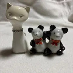 パンダ・陶器・レトロ・置物・インテリア・工芸品・ビンテージ・昭和