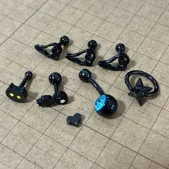 ㉓【バラ売り可】14G ボディピアスまとめ 黒