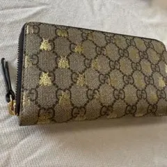 美品・付属品✨GUCCI　長財布　ビー　蜂　GG柄　スプリーム　ラウンドジップ