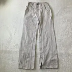 ページボーイ フレアデニムパンツ グレー Ｓ 裾スリット ハイウエスト　美脚のサムネイル