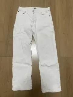 BIG JOHN ホワイトデニム ストレートパンツ