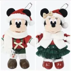 ディズニー クリスマス 2025 ぬいぐるみバッジ ミッキー ミニー