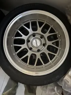 ファブレスBARONE17インチホイールFALKEN ホワイトレタータイヤセット