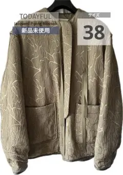 【新品未使用】TODAYFUL ジャガードパイピングブルゾン 38 オリーブ