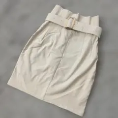 ★b2555 LIPSERVICE【F】アイボリー ハイウエスト タイトスカート
