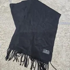 LANVIN　ランバン　カシミアマフラー　黒　無地