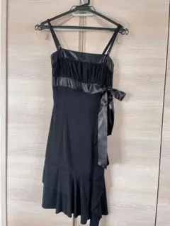 美品 パーティ 結婚式 ドレス ブラック M