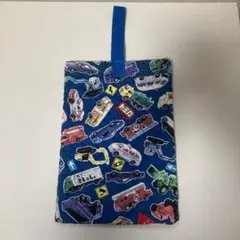 トミカ レッスンバッグ シューズバッグ 上履き入れ 上靴袋 キルティング ブルー