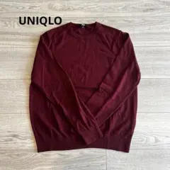 ユニクロ　バーガンディ ワインレッド　長袖ニットセーター L