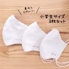 【無地マスク】布立体マスク 3枚セット 小学生 子供 ドット 女の子 かわいい