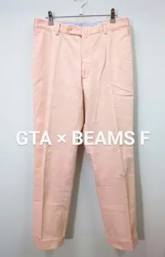 GTA × ビームスF別注　コットンスラックス　ストレートパンツ　ピンクのサムネイル