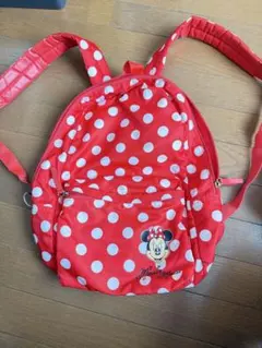 ミニーマウス 水玉リュック