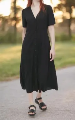 フレアワンピース ロングワンピース